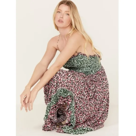 NWT Free People One I Love Floral Smocked Midi Dress Sz. XS