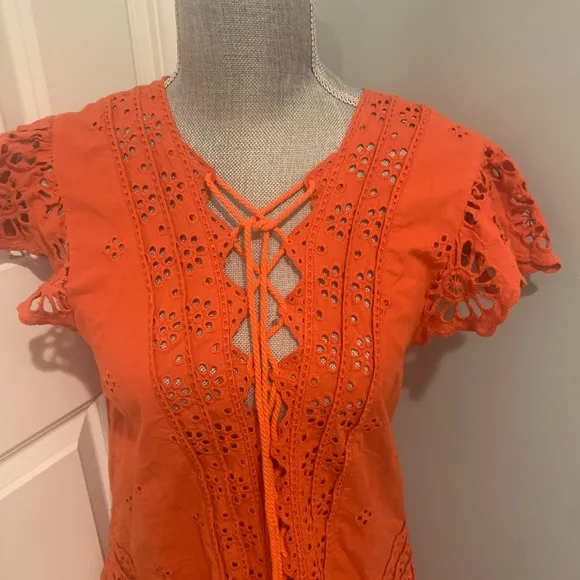 NWT Free People Sz Small amazing Saffron orange color dress. Beautiful d…