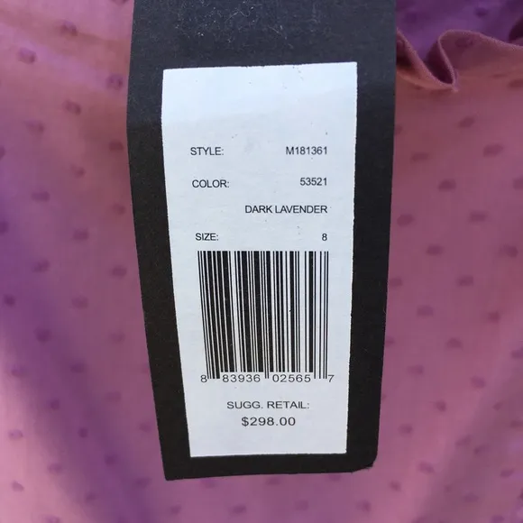 NWT Marc Jacobs Sleeveless Ruffle Swiss Dot Dress Cotton Purple 8