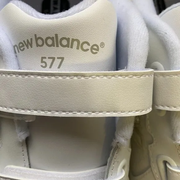 NWT New Balance 577 Women’s Leather Walking White Sneaker Size 10W WW577VW Fall