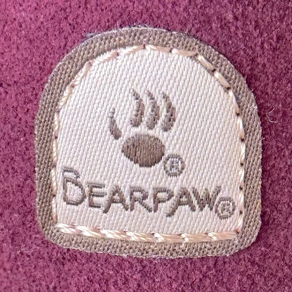 NWT New Bearpaw Lori Burgundy Suede Boots Girls 4 Youth Sheepskin Wool