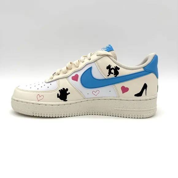 NWT New Custom Nike Air Force 1 AF1 Disney Cinderella Gus Gus Shoes 9.5 Castle
