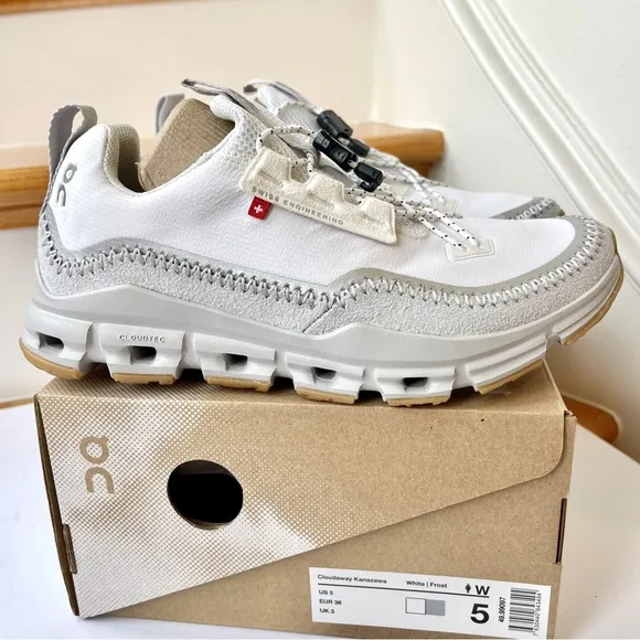 NWT On Running Cloudaway Kanazawa Women’s Athletic Running Shoes White Frost