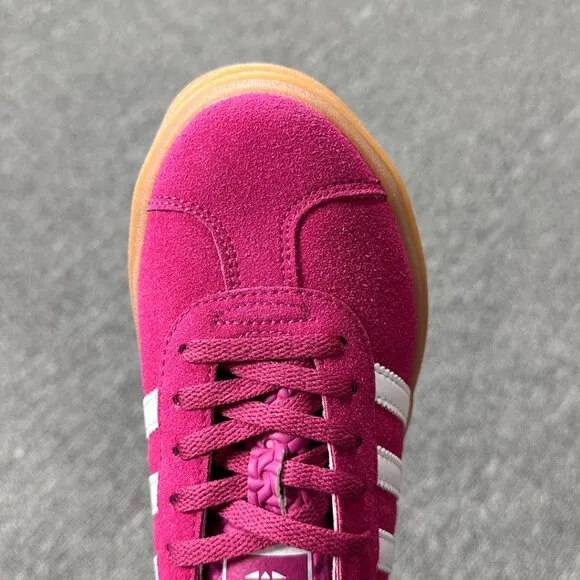 NWT Pink White Adidas Gazelle Bold Women's Platform Shoes