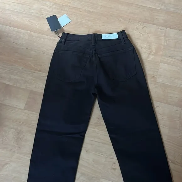 NWT RE/DONE High-Rise 70s Stovepipe Straight Leg Cutoff Jeans Black size 29