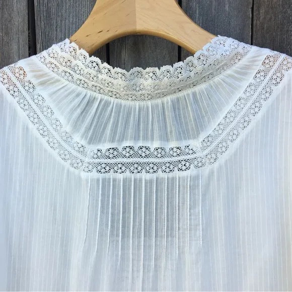 NWT Reformation Betsie Lace Midi Dress Organic Cotton Ivory 12