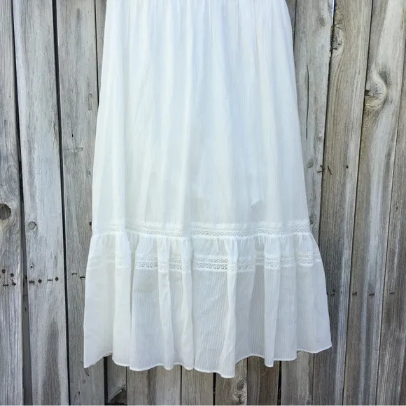 NWT Reformation Betsie Lace Midi Dress Organic Cotton Ivory 12