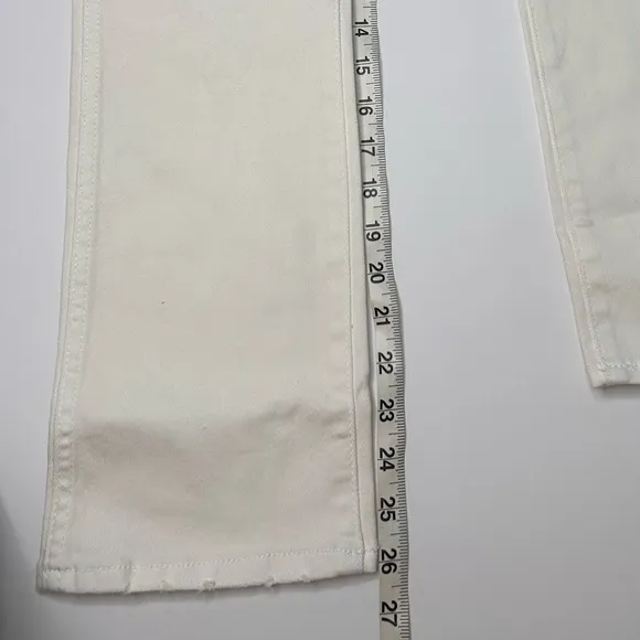 NWT Sam Eldeman Women's Distressed Kick Flare Jeans. White Size 24