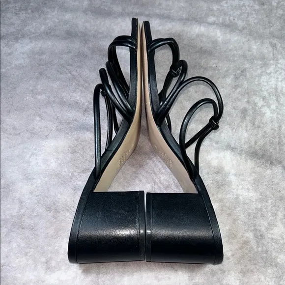 NWT Schutz Princey Black Strappy Women's Sz US 10B Leather Heeled Sandal