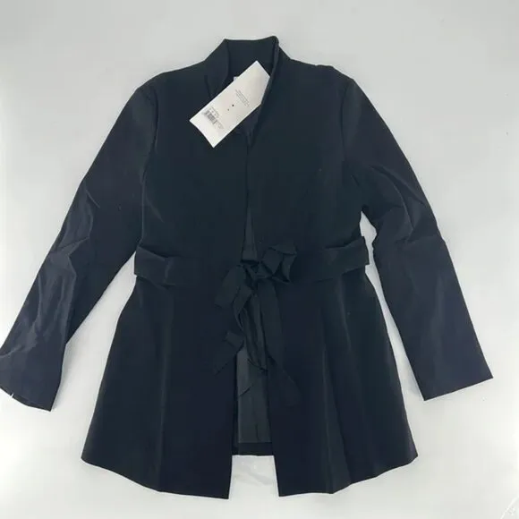 NWT Seraphine Black Tailored Maternity Woven Blazer Jacket size 16