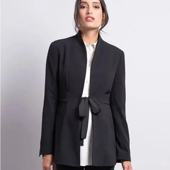 NWT Seraphine Black Tailored Maternity Woven Blazer Jacket size 16