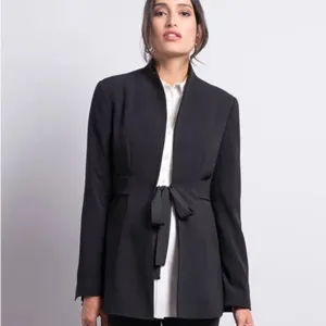 NWT Seraphine Black Tailored Maternity Woven Blazer Jacket size 16
