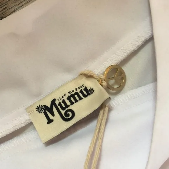 NWT Show Me Your Mumu White Skater Mini Skirt