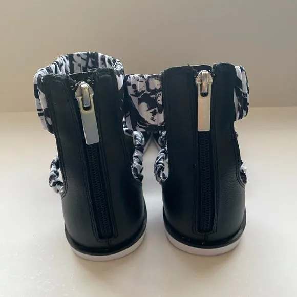 NWT Sorel Ella II Women’s Black and White Strappy Sandals Size 9