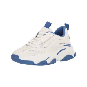 NWT STEVE MADDEN Womens White Pull-Tabs Possession Platform Sneakers Shoes 9 M