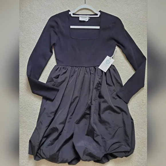NWT Tuckernuck Hyacinth House Black Bubble Skirt Cecilia Mini Dress szXS