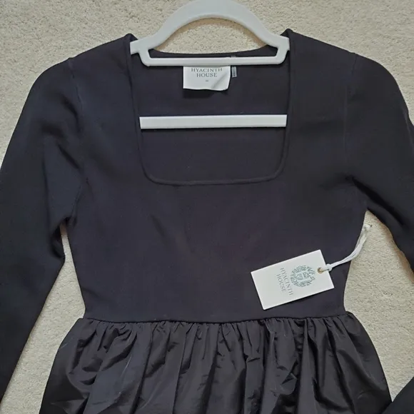 NWT Tuckernuck Hyacinth House Black Bubble Skirt Cecilia Mini Dress szXS