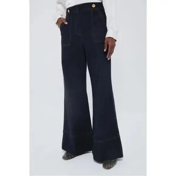 NWT Tuckernuck x India Hicks Palladian Wide Leg Jeans - Size 4 Retail $198