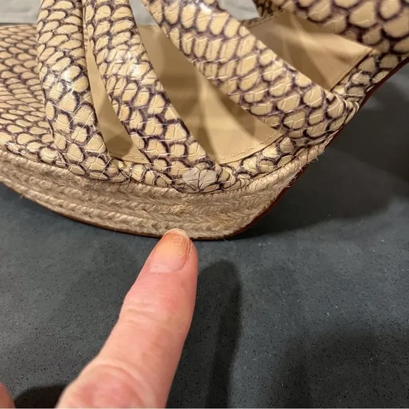 NWT Vince Camuto sz 11 Patrest jute platform heeled sandals