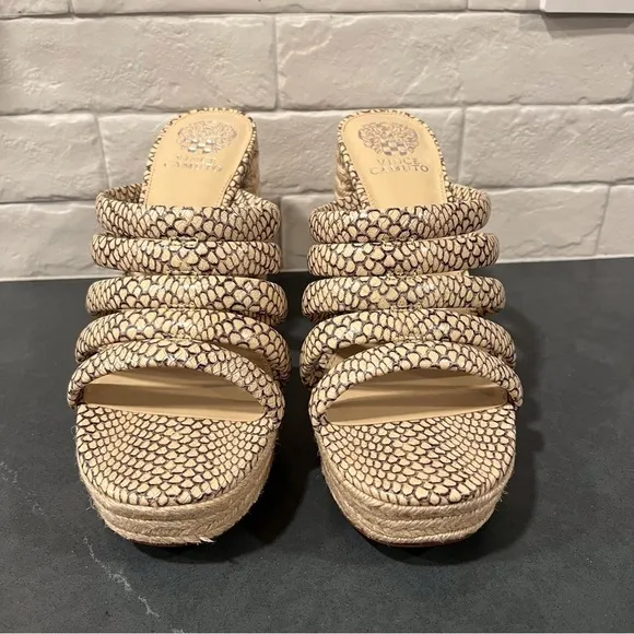 NWT Vince Camuto sz 11 Patrest jute platform heeled sandals