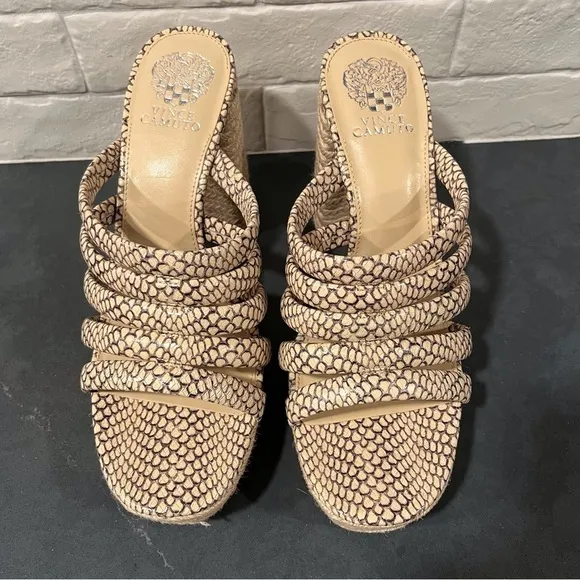 NWT Vince Camuto sz 11 Patrest jute platform heeled sandals