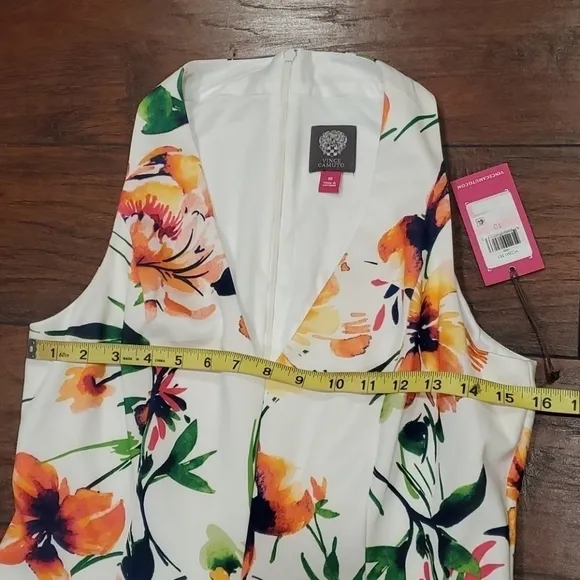 NWT Vince Camuto Women floral boho v neck dress sz 10