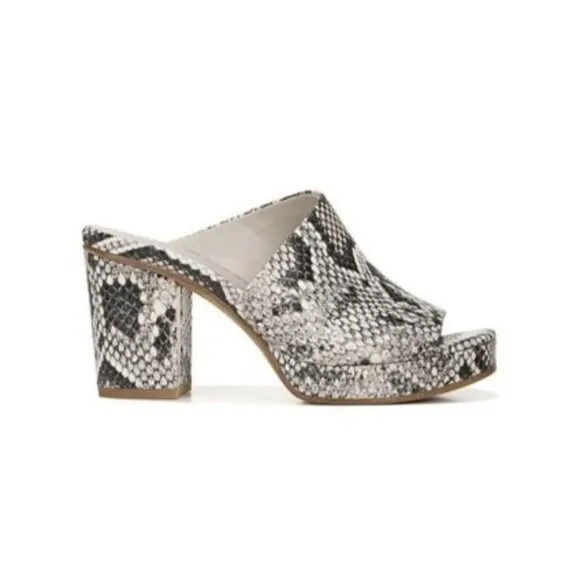 NWT Vince Wyatt Snake Embossed Leather Platform Heel Sandals