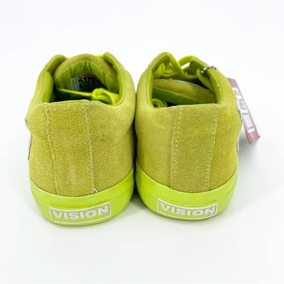 NWT Vision Street Wear Suede Lo Skate Sneaker Lemon Lime Size 6