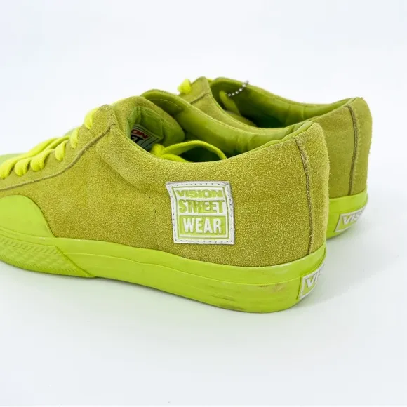 NWT Vision Street Wear Suede Lo Skate Sneaker Lemon Lime Size 6