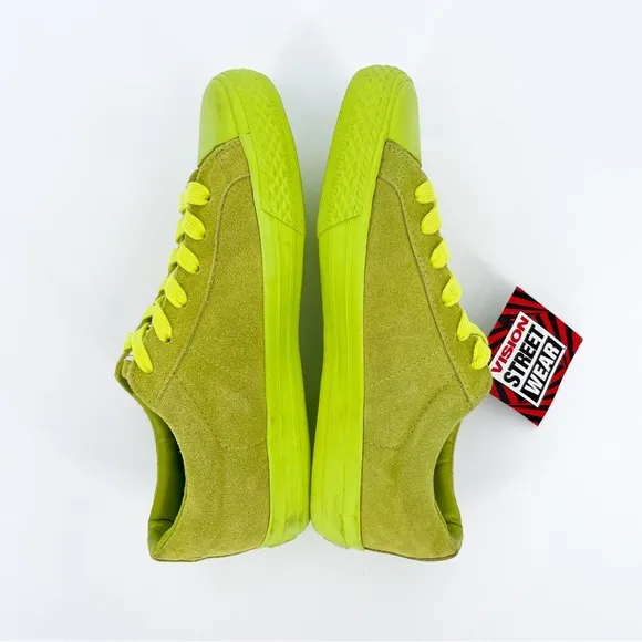 NWT Vision Street Wear Suede Lo Skate Sneaker Lemon Lime Size 6