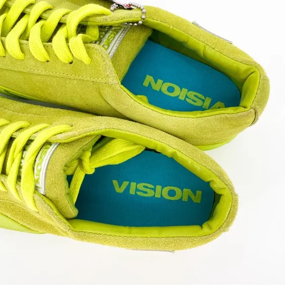NWT Vision Street Wear Suede Lo Skate Sneaker Lemon Lime Size 6