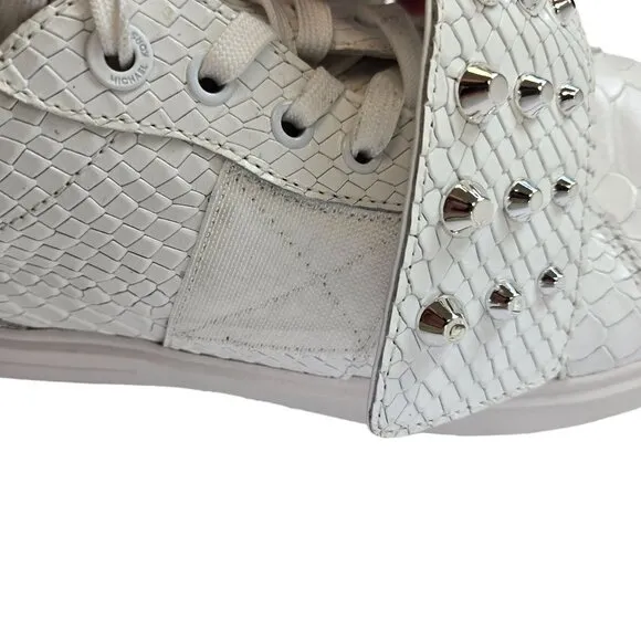 NWT/NWOB Michael Michael Kors Leather Grove Studded Platform Sneakers Size 9