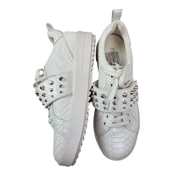 NWT/NWOB Michael Michael Kors Leather Grove Studded Platform Sneakers Size 9