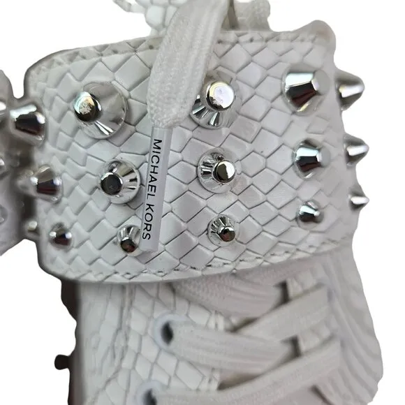 NWT/NWOB Michael Michael Kors Leather Grove Studded Platform Sneakers Size 9