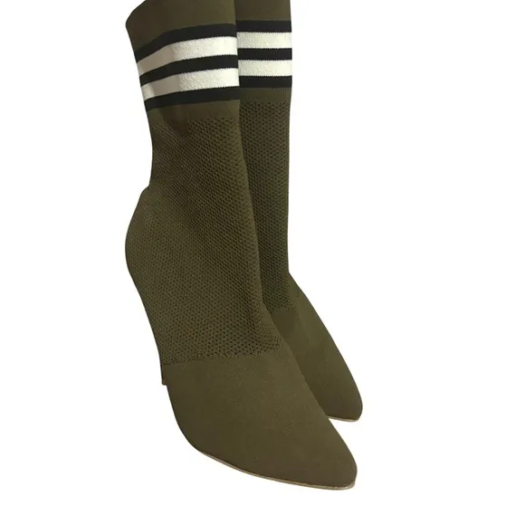 Olive Green Sock Boots