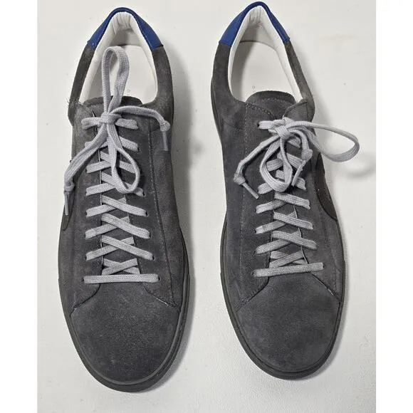 Oliver Cabell Low 1 Fog Mens Sz 11 US/44 Gray/Blue/Black Suede Sneakers Italy