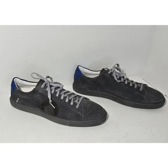 Oliver Cabell Low 1 Fog Mens Sz 11 US/44 Gray/Blue/Black Suede Sneakers Italy