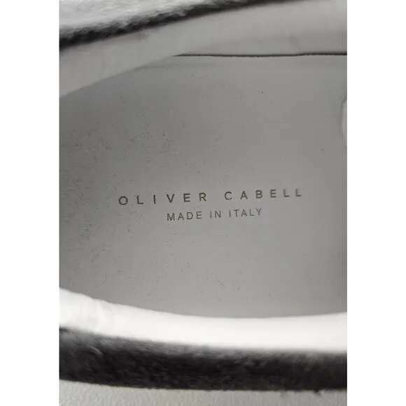 Oliver Cabell Low 1 Fog Mens Sz 11 US/44 Gray/Blue/Black Suede Sneakers Italy