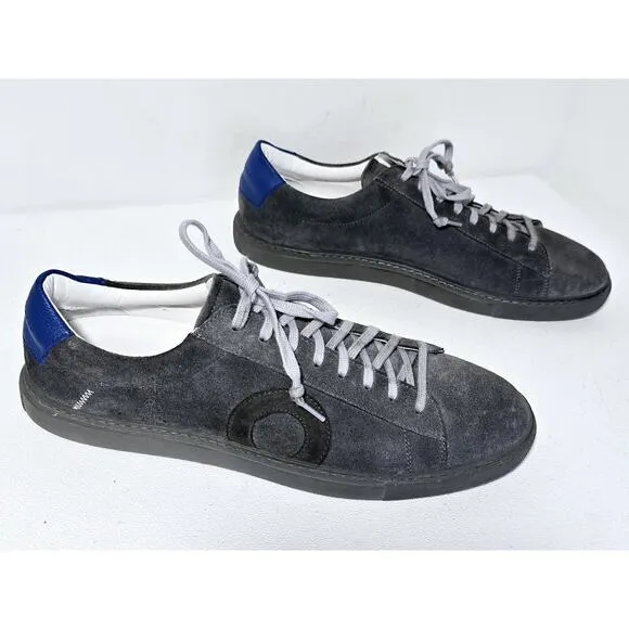 Oliver Cabell Low 1 Fog Mens Sz 11 US/44 Gray/Blue/Black Suede Sneakers Italy