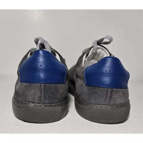 Oliver Cabell Low 1 Fog Mens Sz 11 US/44 Gray/Blue/Black Suede Sneakers Italy