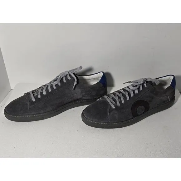 Oliver Cabell Low 1 Fog Mens Sz 11 US/44 Gray/Blue/Black Suede Sneakers Italy