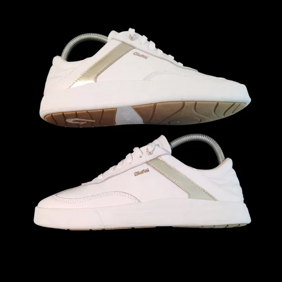 OluKai Ha'upu Leather Sneakers Sz 7.5
