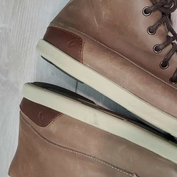 Olukai Mens Nalukai Leather High Top Boots shoes sz 11