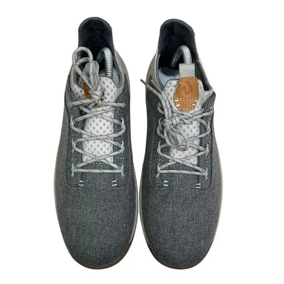 Olukai Mens Nanea Li Sneakers Casual Lace Up Gray Brown Size‎ 9M