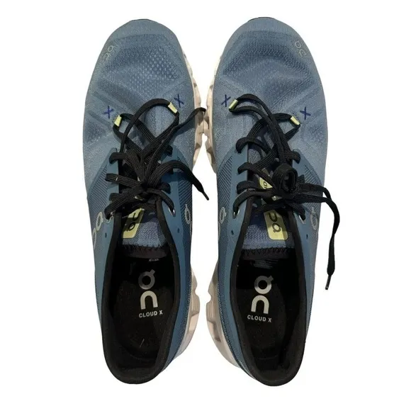 On Cloud Cloud X 3  Men's Pewter White Synthetic Running Shoes Athletic Size 10M