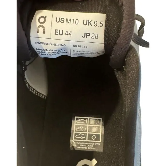 On Cloud Cloud X 3  Men's Pewter White Synthetic Running Shoes Athletic Size 10M