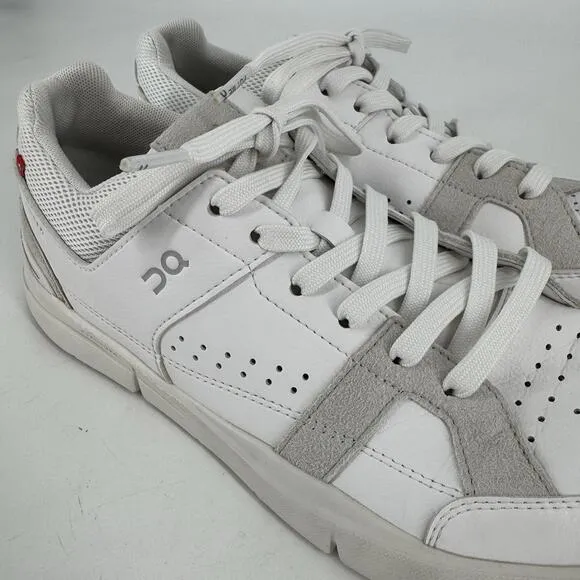 On cloud shoes mens 8 white roger athletic athleisure tennis minimalist summer