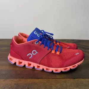 ON Cloud X Running Sneaker Shoes Red Flash Women's size 8 NO INSOLE Athleisure