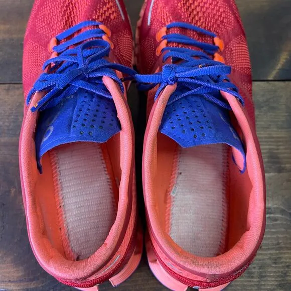 ON Cloud X Running Sneaker Shoes Red Flash Women's size 8 NO INSOLE Athleisure