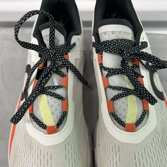 On Cloudmonster Sneakers Mens Size 13 White Orange Athleisure Running Training